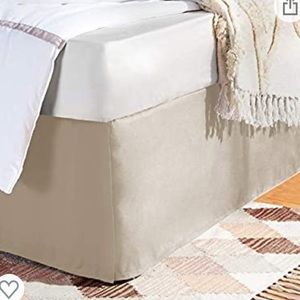 NWT king taupe bed skirt